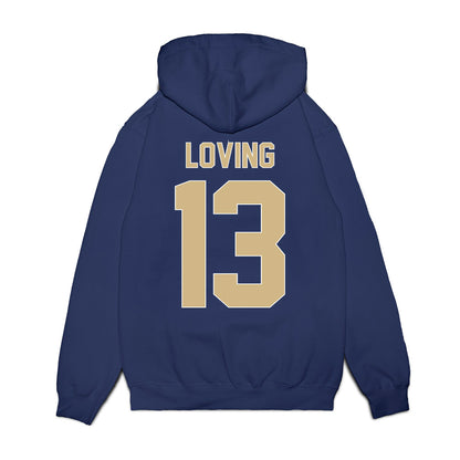 GWU - NCAA Women's Basketball : Caia Loving - Vintage Basketball Shersey Fleece Hooded Sweatshirt-1
