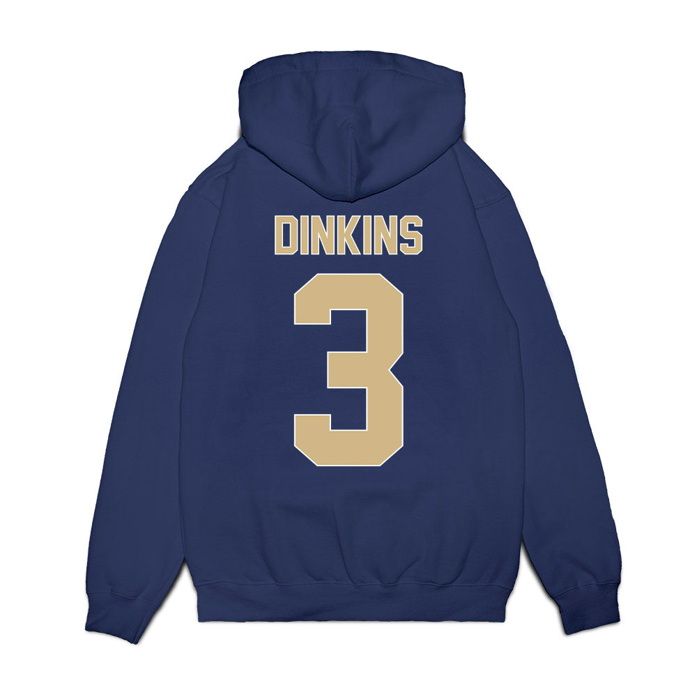 GWU - NCAA Men's Basketball : Tre Dinkins - Vintage Basketball Shersey Fleece Hooded Sweatshirt-1