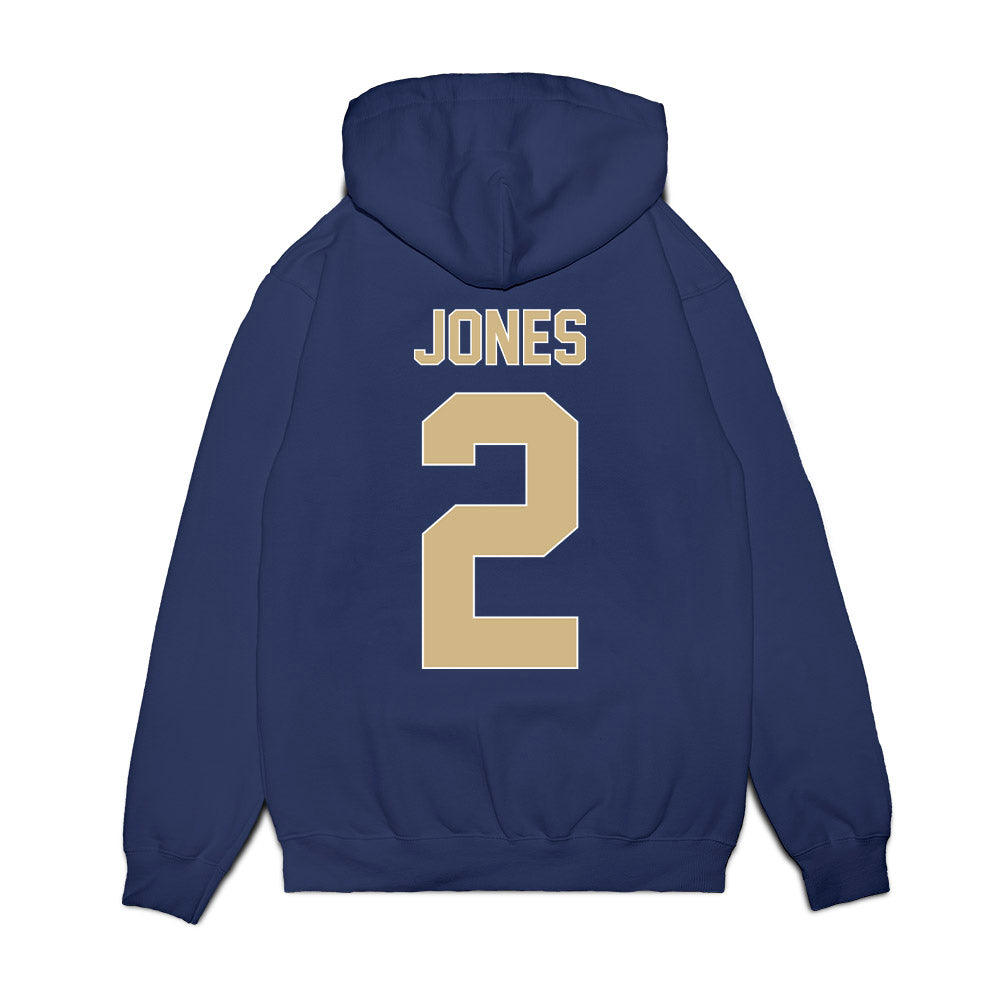 GWU - NCAA Men's Basketball : Christian Jones - Vintage Basketball Shersey Fleece Hooded Sweatshirt-1