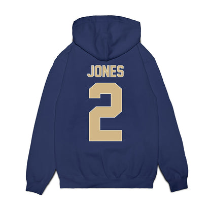 GWU - NCAA Men's Basketball : Christian Jones - Vintage Basketball Shersey Fleece Hooded Sweatshirt-1