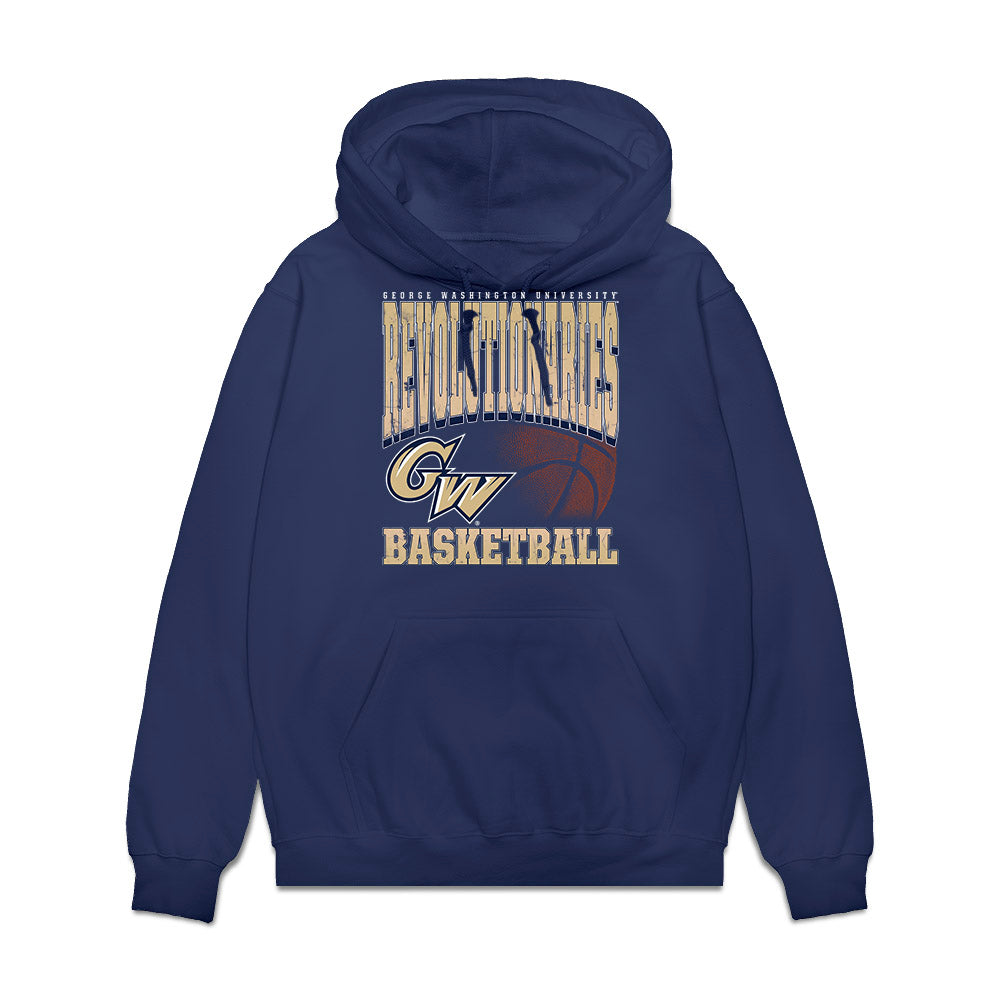 GWU - NCAA Men's Basketball : Jalen Rougier-Roane - Vintage Basketball Shersey Fleece Hooded Sweatshirt-0