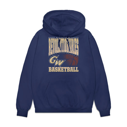 GWU - NCAA Men's Basketball : Jalen Rougier-Roane - Vintage Basketball Shersey Fleece Hooded Sweatshirt-0