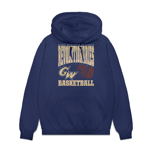 GWU - NCAA Men's Basketball : Jalen Rougier-Roane - Vintage Basketball Shersey Fleece Hooded Sweatshirt-0