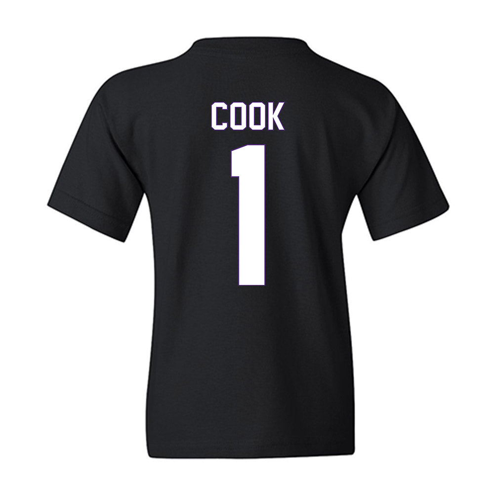 Central Arkansas - NCAA Women's Basketball : Jenna Cook - Vintage Shersey Youth T-Shirt-1