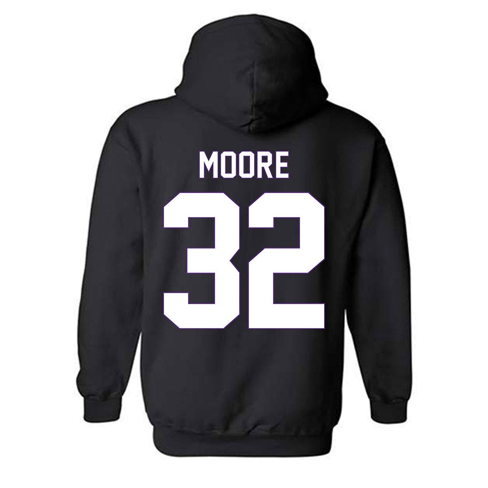 Central Arkansas - NCAA Men's Basketball : Luke Moore - Vintage Shersey Hooded Sweatshirt-1