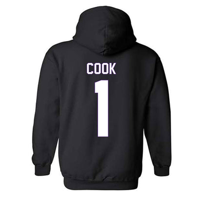 Central Arkansas - NCAA Women's Basketball : Jenna Cook - Vintage Shersey Hooded Sweatshirt-1