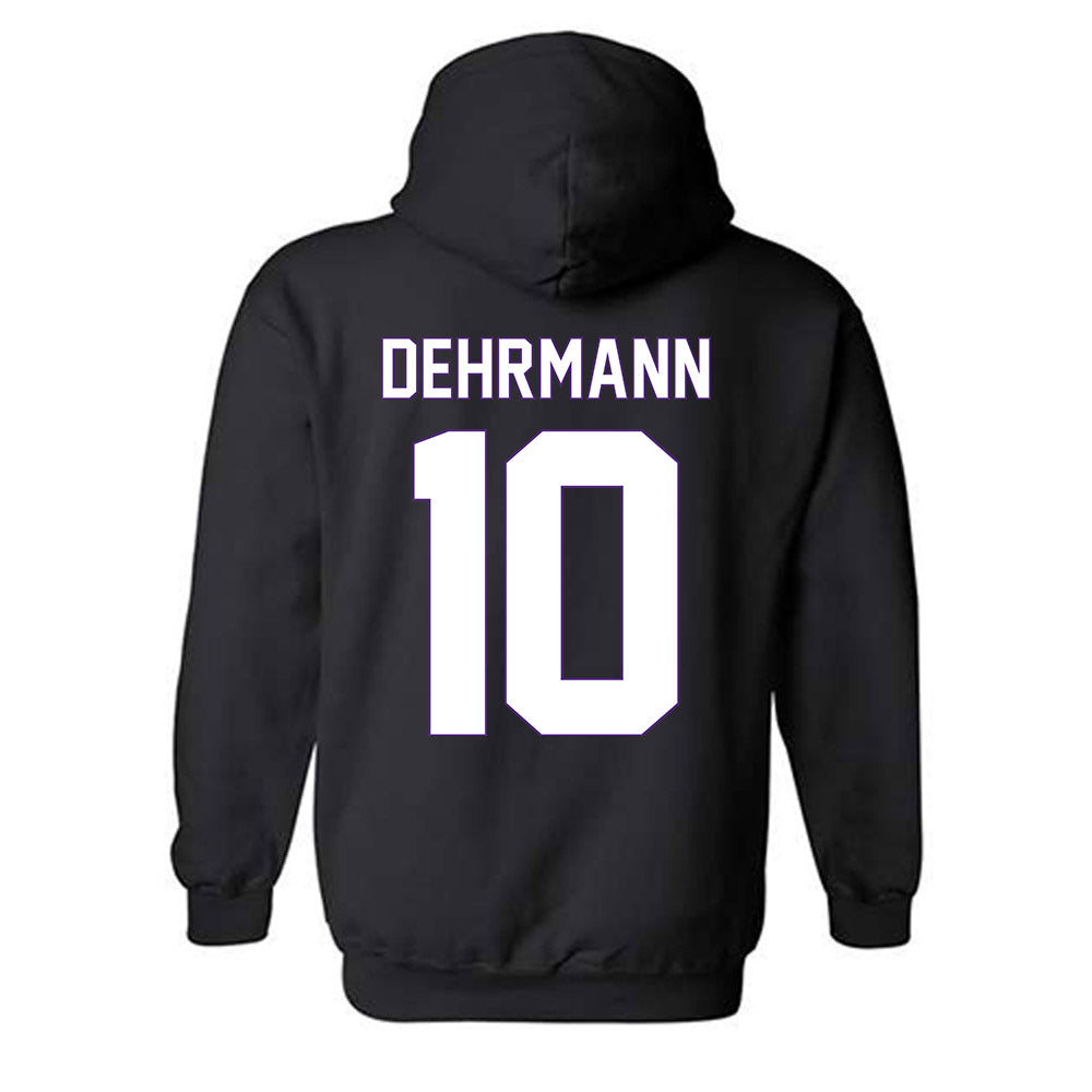 Central Arkansas - NCAA Men's Basketball : Owen Dehrmann - Vintage Shersey Hooded Sweatshirt-1