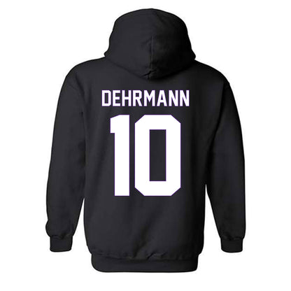 Central Arkansas - NCAA Men's Basketball : Owen Dehrmann - Vintage Shersey Hooded Sweatshirt-1