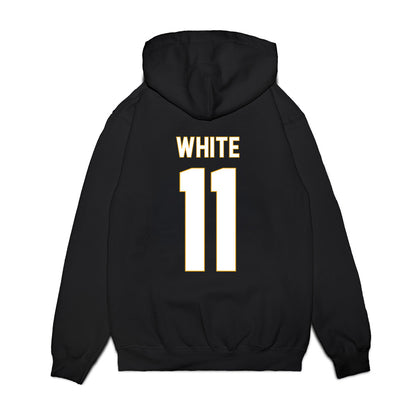 ETBU - NCAA Men's Basketball : Campbell White - Vintage Shersey Premium Hooded Sweatshirt-1