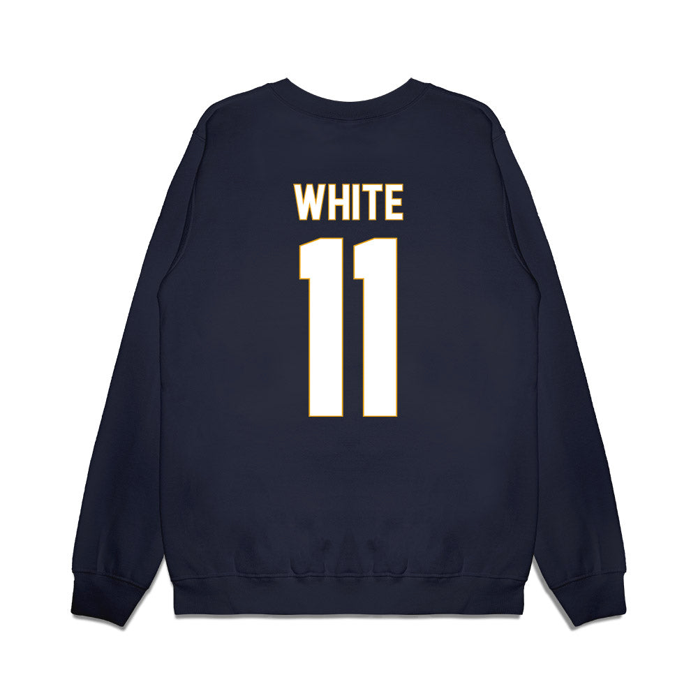 ETBU - NCAA Men's Basketball : Campbell White - Vintage Shersey Premium Crewneck Sweatshirt-1