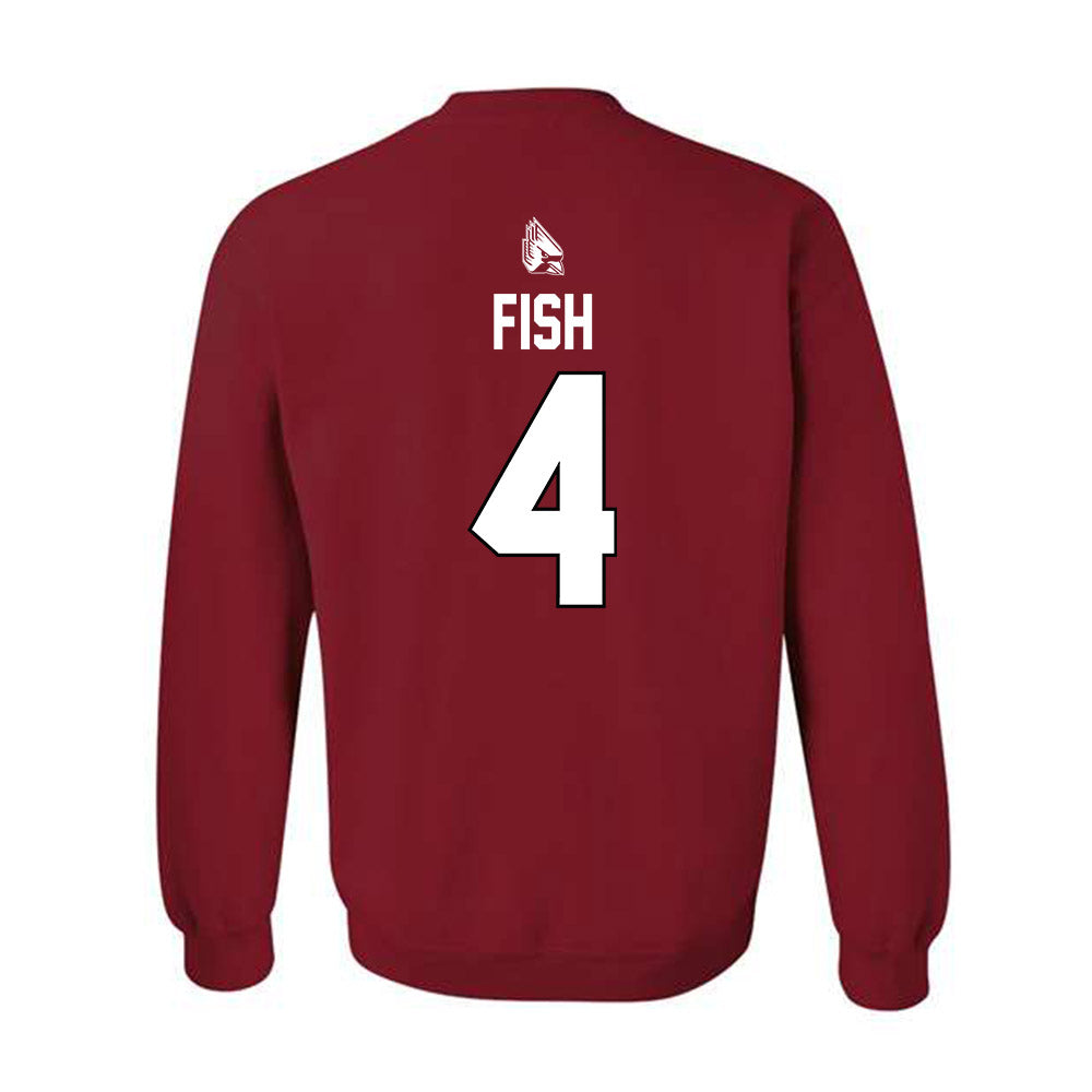Ball State - NCAA Men's Basketball : Kayden Fish - Sports Shersey Crewneck Sweatshirt-1
