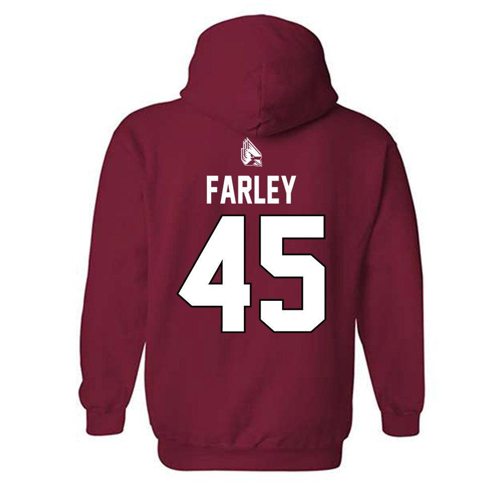 Ball State - NCAA Men's Basketball : Alex Farley - Sports Shersey Hooded Sweatshirt-1