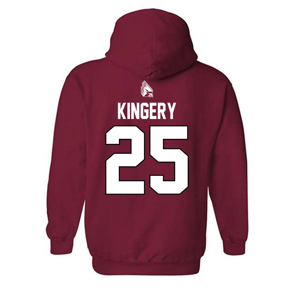 Ball State - NCAA Women's Basketball : Grace Kingery - Sports Shersey Hooded Sweatshirt-1