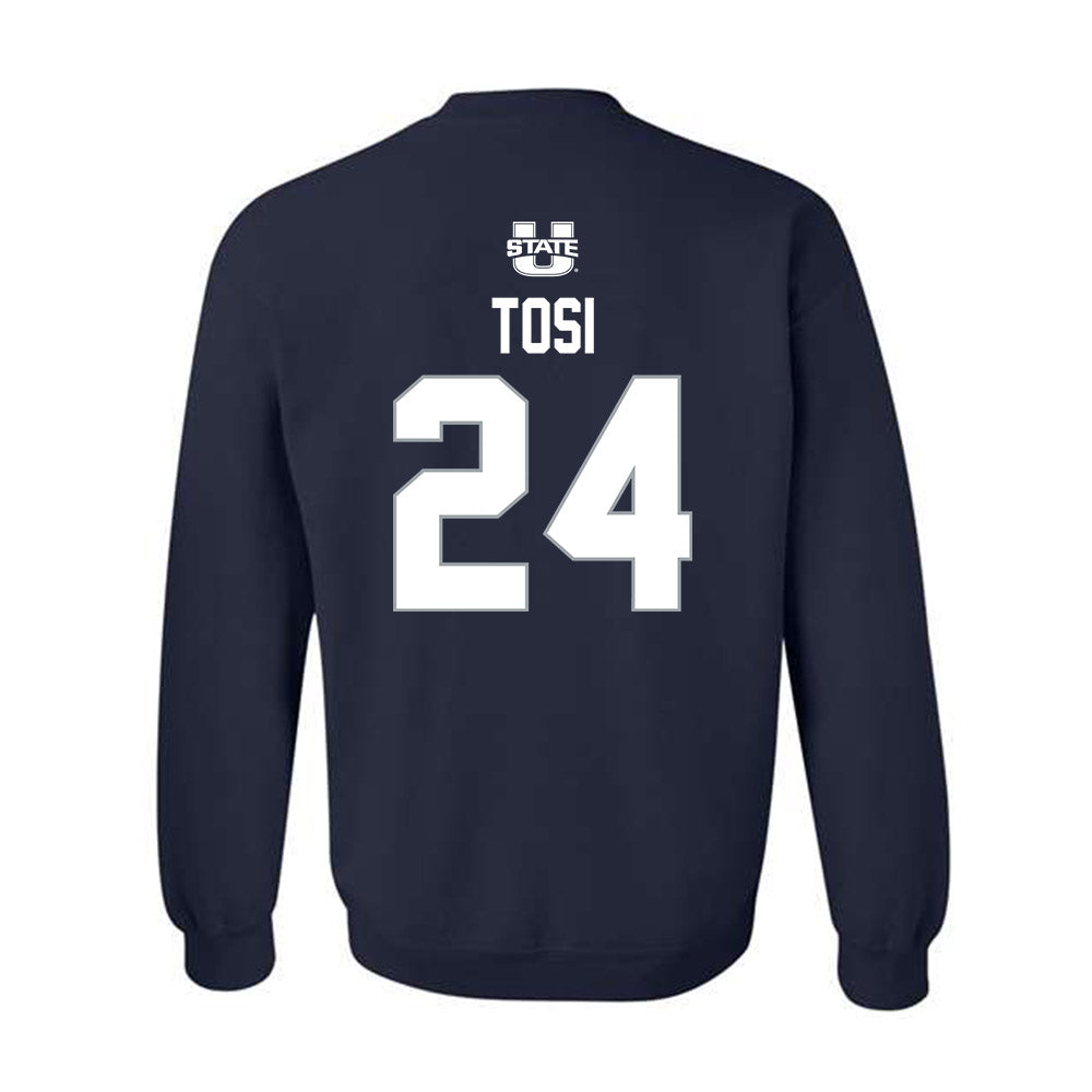 Utah State - NCAA Men's Basketball : Kingston Tosi - Sports Shersey Crewneck Sweatshirt-1