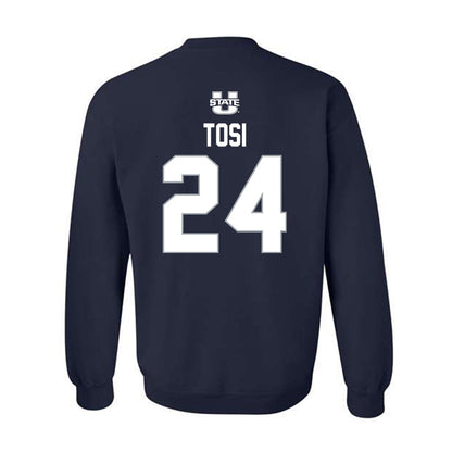 Utah State - NCAA Men's Basketball : Kingston Tosi - Sports Shersey Crewneck Sweatshirt-1