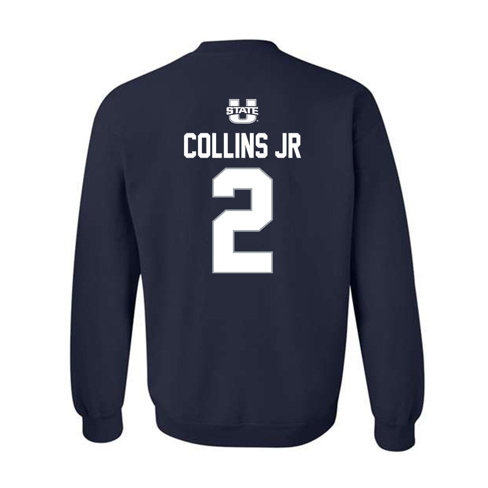 Utah State - NCAA Men's Basketball : Mj Collins Jr - Sports Shersey Crewneck Sweatshirt-1