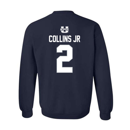 Utah State - NCAA Men's Basketball : Mj Collins Jr - Sports Shersey Crewneck Sweatshirt-1