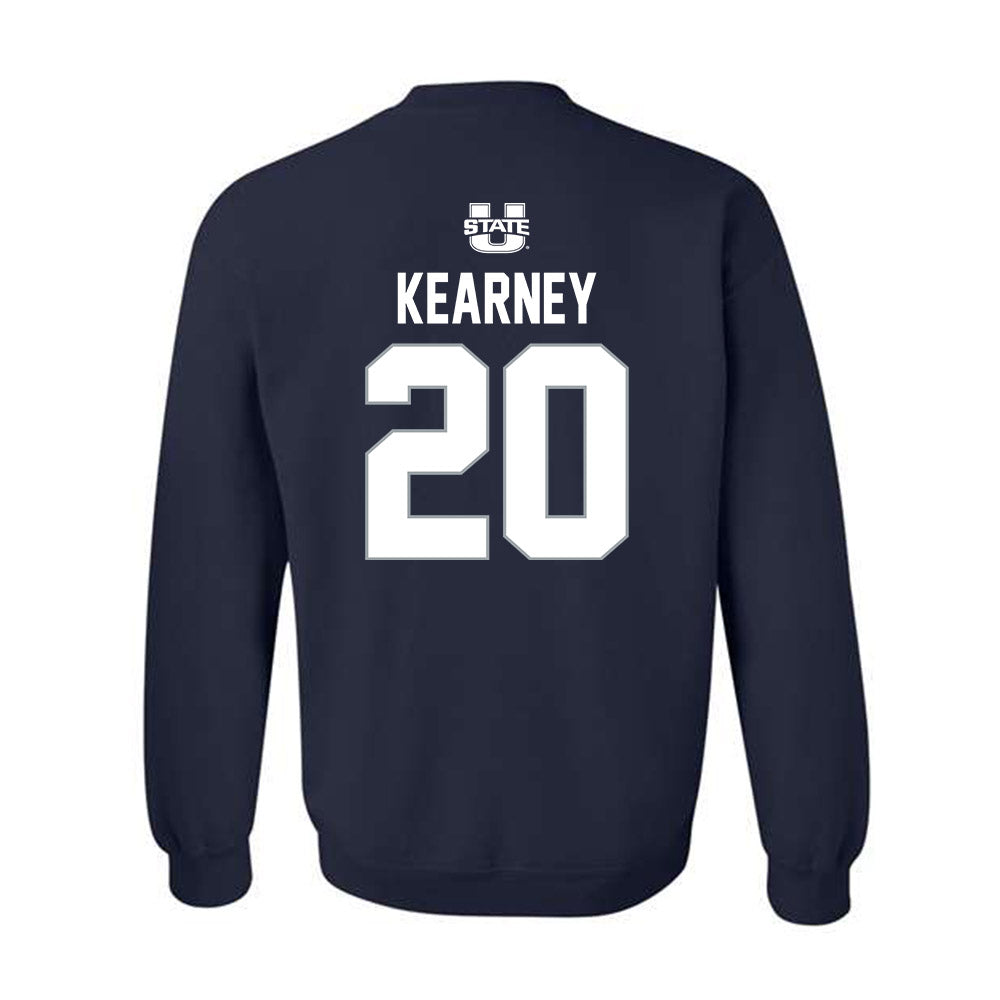 Utah State - NCAA Men's Basketball : Luke Kearney - Sports Shersey Crewneck Sweatshirt-1