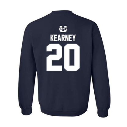 Utah State - NCAA Men's Basketball : Luke Kearney - Sports Shersey Crewneck Sweatshirt-1