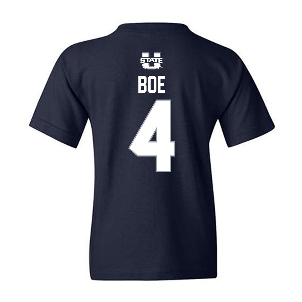 Utah State - NCAA Men's Basketball : Brayden Boe - Sports Shersey Youth T-Shirt-1