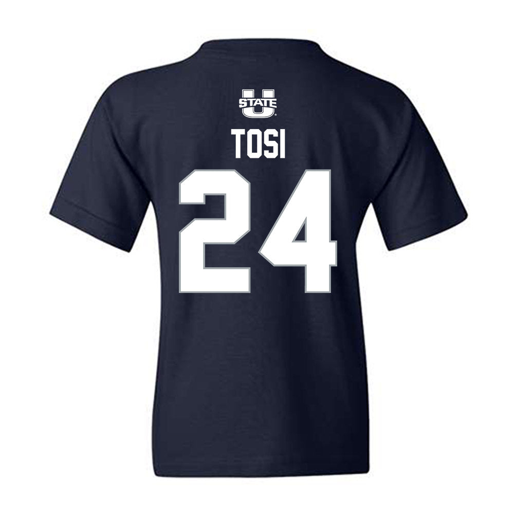 Utah State - NCAA Men's Basketball : Kingston Tosi - Sports Shersey Youth T-Shirt-1