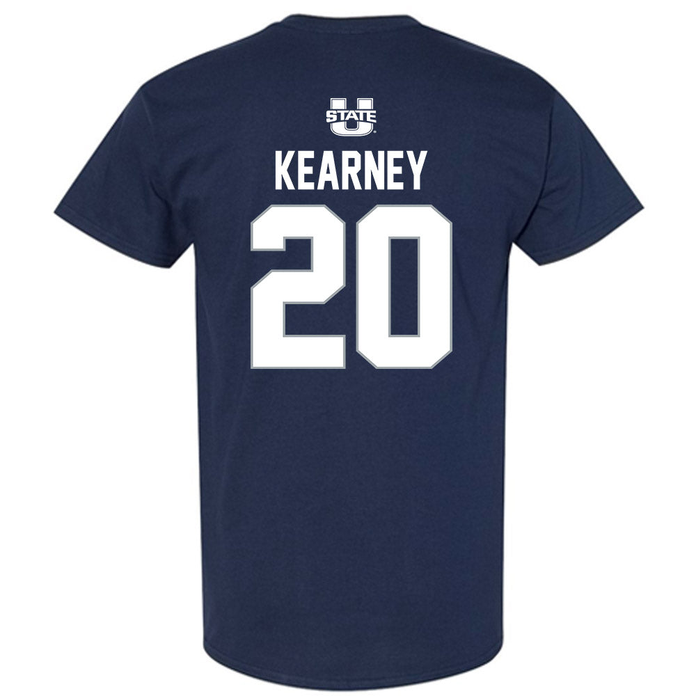 Utah State - NCAA Men's Basketball : Luke Kearney - Sports Shersey T-Shirt-1