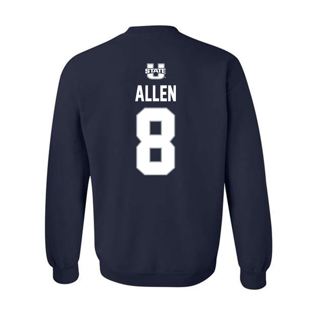 Utah State - NCAA Men's Basketball : Drake Allen - Sports Shersey Crewneck Sweatshirt-1