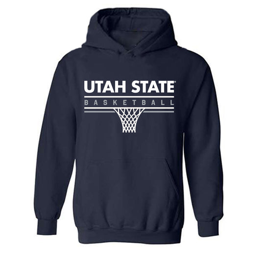 Utah State - NCAA Men's Basketball : Drake Allen - Sports Shersey Hooded Sweatshirt-0