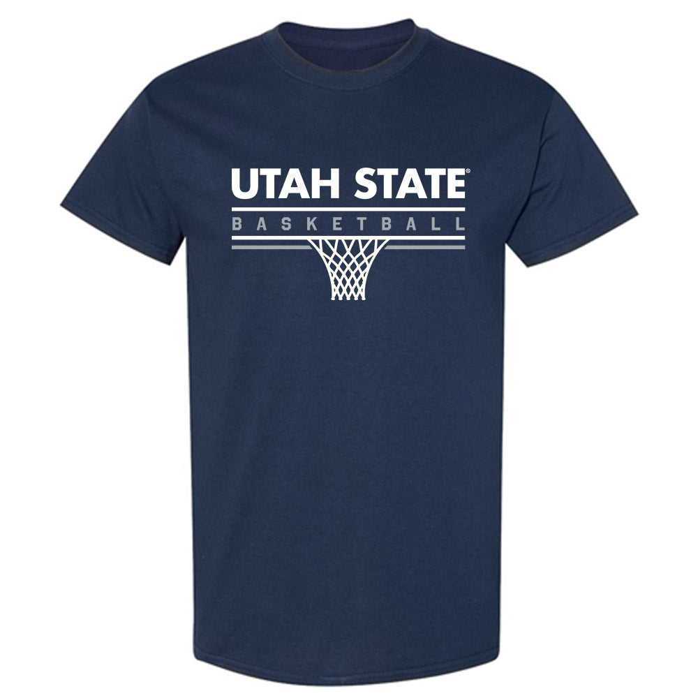 Utah State - NCAA Men's Basketball : Brayden Boe - Sports Shersey T-Shirt-0