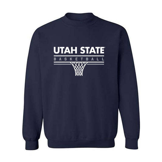 Utah State - NCAA Men's Basketball : Brayden Boe - Sports Shersey Crewneck Sweatshirt-0