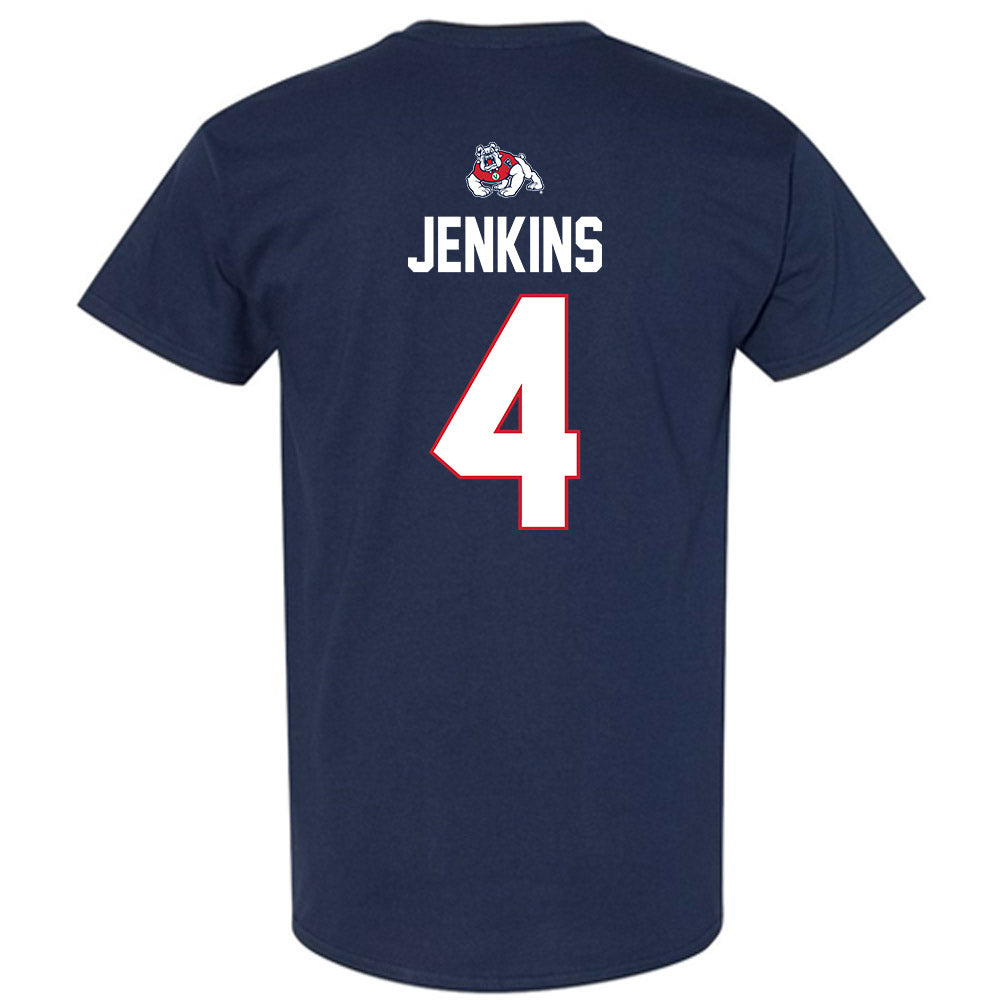 Fresno State - NCAA Men's Basketball : Troy Jenkins - Sports Shersey T-Shirt-1