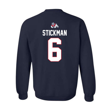 Fresno State - NCAA Men's Basketball : Dj Stickman - Sports Shersey Crewneck Sweatshirt-1