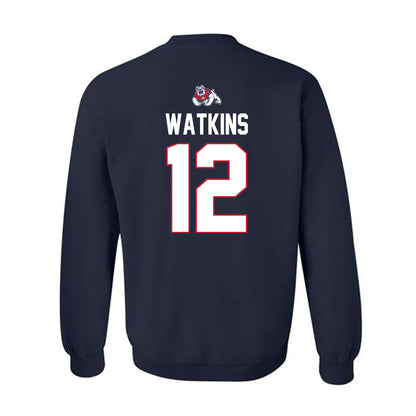 Fresno State - NCAA Women's Basketball : Avery Watkins - Sports Shersey Crewneck Sweatshirt-1