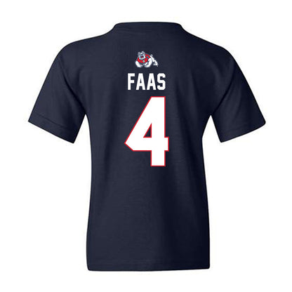 Fresno State - NCAA Men's Basketball : Cameron Faas - Sports Shersey Youth T-Shirt-1
