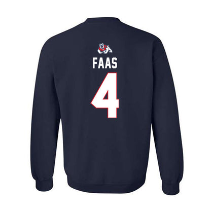 Fresno State - NCAA Men's Basketball : Cameron Faas - Sports Shersey Crewneck Sweatshirt-1