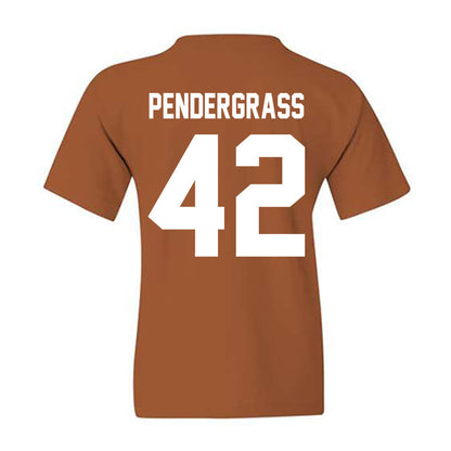 Texas - NCAA Baseball : Dariyan Pendergrass - Youth T-Shirt-1