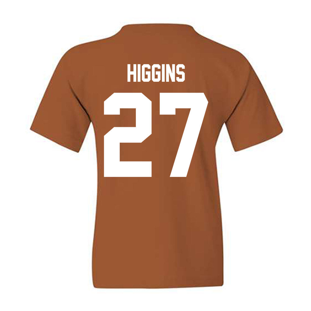 Texas - NCAA Baseball : Cal Higgins - Youth T-Shirt-1