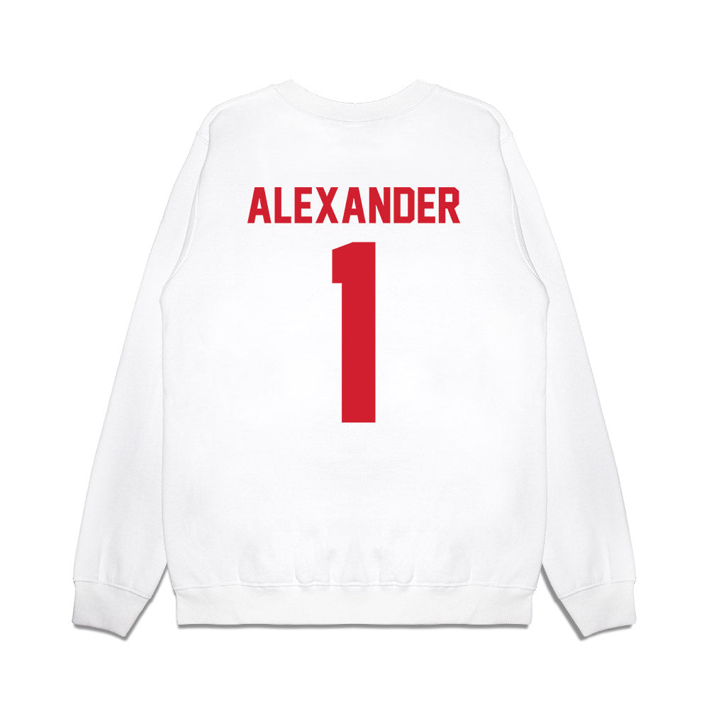 NWOSU - NCAA Men's Basketball : Max Alexander - Vintage Basketball Premium Crewneck Sweatshirt-1