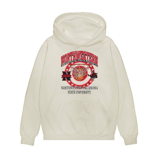 NWOSU - NCAA Men's Basketball : Justin Norris - Vintage Basketball Premium Hooded Sweatshirt-0