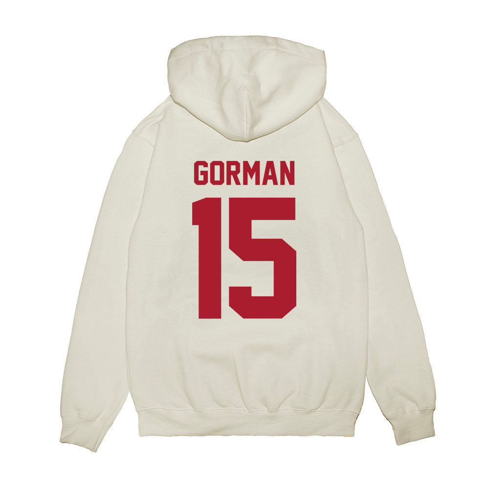 Stony Brook - NCAA Men's Basketball : Quin Gorman - Vintage Basketball Premium Hooded Sweatshirt-1