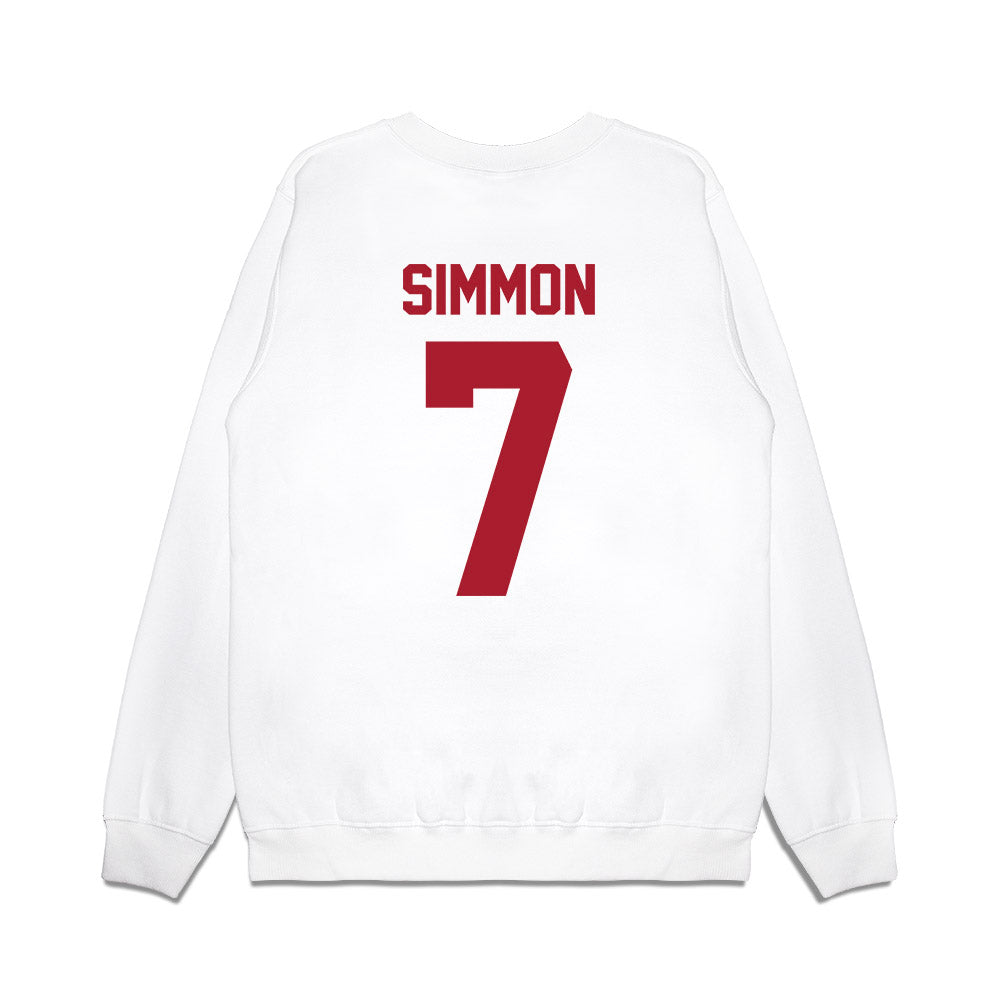Stony Brook - NCAA Men's Basketball : Ethan Simmon - Vintage Basketball Premium Crewneck Sweatshirt-1