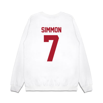 Stony Brook - NCAA Men's Basketball : Ethan Simmon - Vintage Basketball Premium Crewneck Sweatshirt-1
