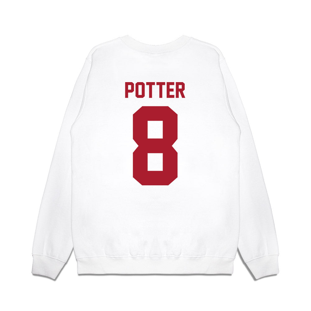 Stony Brook - NCAA Women's Basketball : Johanna Potter - Vintage Basketball Premium Crewneck Sweatshirt-1