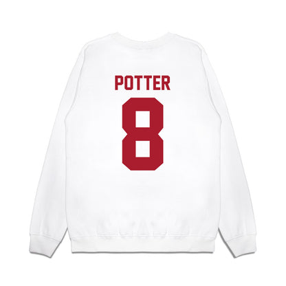 Stony Brook - NCAA Women's Basketball : Johanna Potter - Vintage Basketball Premium Crewneck Sweatshirt-1