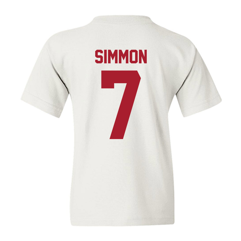 Stony Brook - NCAA Men's Basketball : Ethan Simmon - Vintage Basketball Youth T-Shirt-1