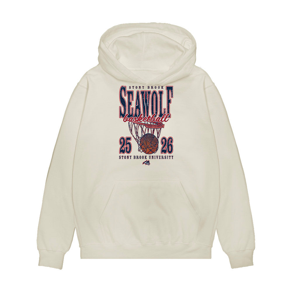 Stony Brook - NCAA Women's Basketball : Diaka Berete - Vintage Basketball Premium Hooded Sweatshirt-0