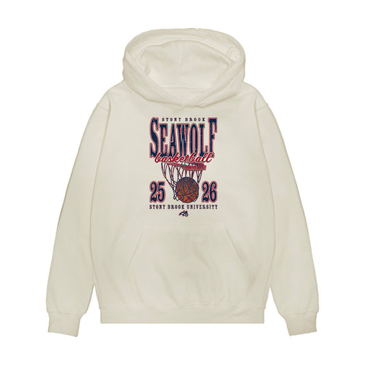 Stony Brook - NCAA Women's Basketball : Awa Fane - Vintage Basketball Premium Hooded Sweatshirt-0