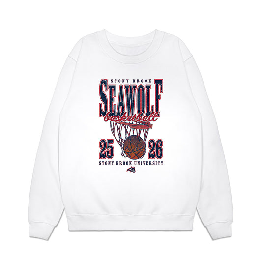 Stony Brook - NCAA Women's Basketball : Awa Fane - Vintage Basketball Premium Crewneck Sweatshirt-0