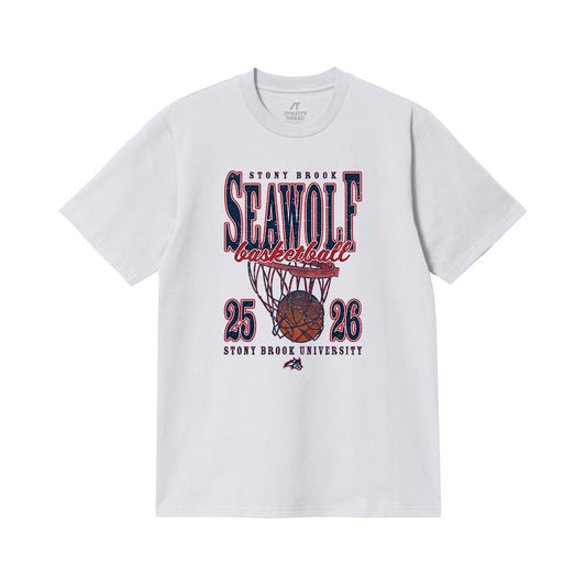 Stony Brook - NCAA Women's Basketball : Leah Philpotts - Vintage Basketball Comfort Colors T-Shirt-0