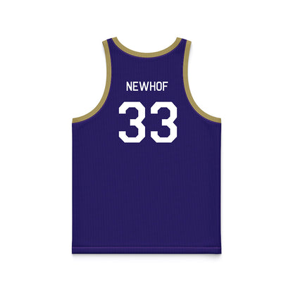 JMU - NCAA Men's Basketball : Gabe Newhof - Hardwood Reissue Basketball Jersey-1